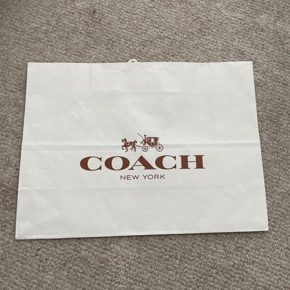 white coach gift bag 12x16 inches - Picture 1 of 5